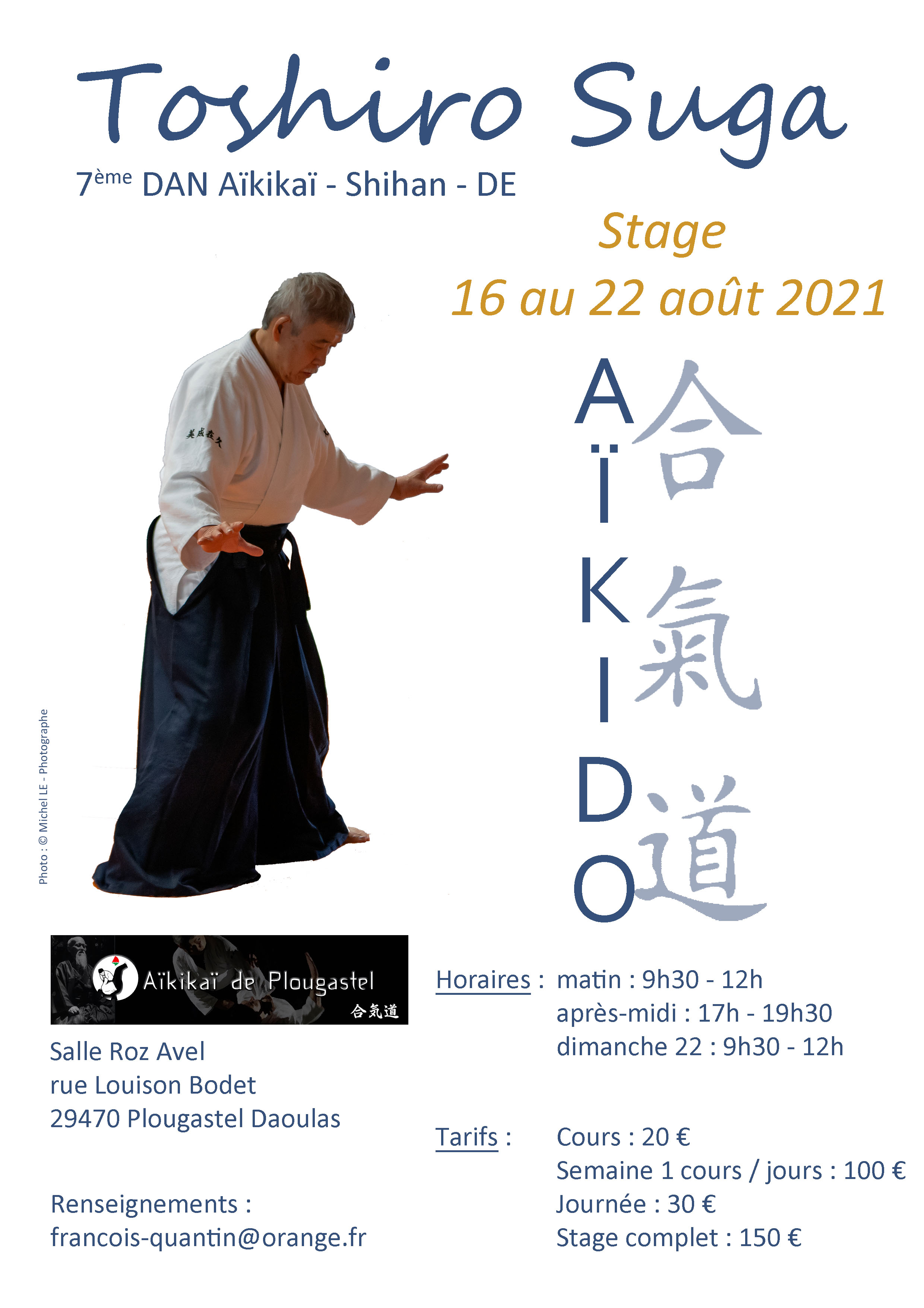 Stage aïkido Toshiro Suga août 2021
